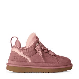 K Lowmel gevoerde suède veterschoenen roze