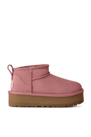 Kids Classic Ultra Mini Platform gevoerde enkelboots roze