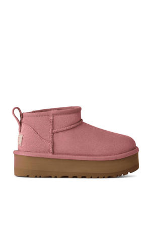 Kids Classic Ultra Mini Platform gevoerde enkelboots roze