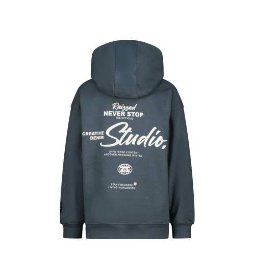 Raizzed hoodie blauw Sweater Jongens Stretchkatoen Capuchon Backprint