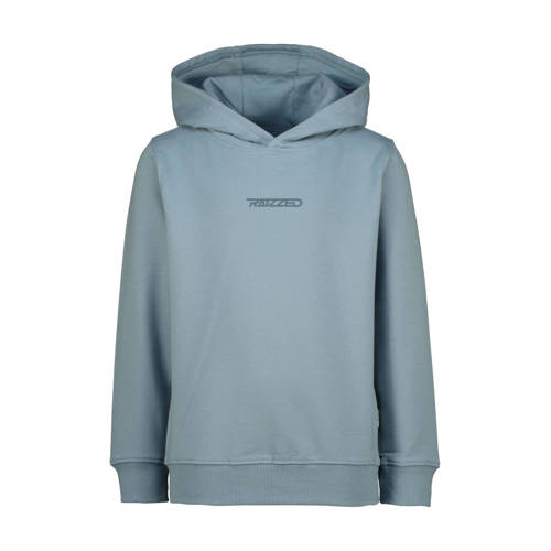 Raizzed hoodie grijsblauw Sweater Jongens Stretchkatoen Capuchon Effen - maat 128 afbeelding