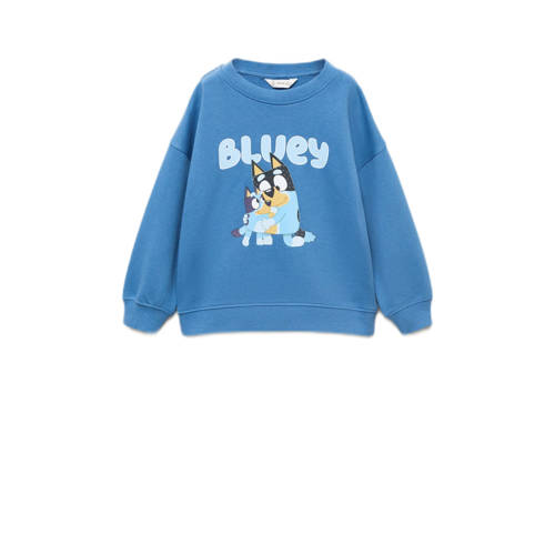 Mango Kids Bluey sweater blauw Printopdruk - maat 98 afbeelding