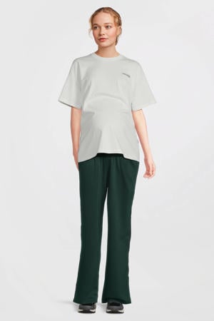straight regular waist zwangerschaps casual broek groen