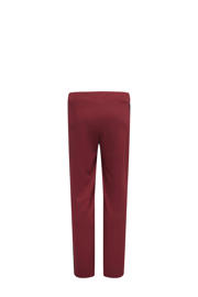 thumbnail: Donkerrode dames ONLY MATERNITY straight regular waist zwangerschaps casual broek van polyester met elastische tailleband met koord en effen