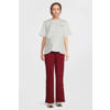 ONLY MATERNITY straight regular waist zwangerschaps casual broek donkerrood