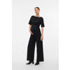 MAMALICIOUS wide leg high waist zwangerschaps broek zwart