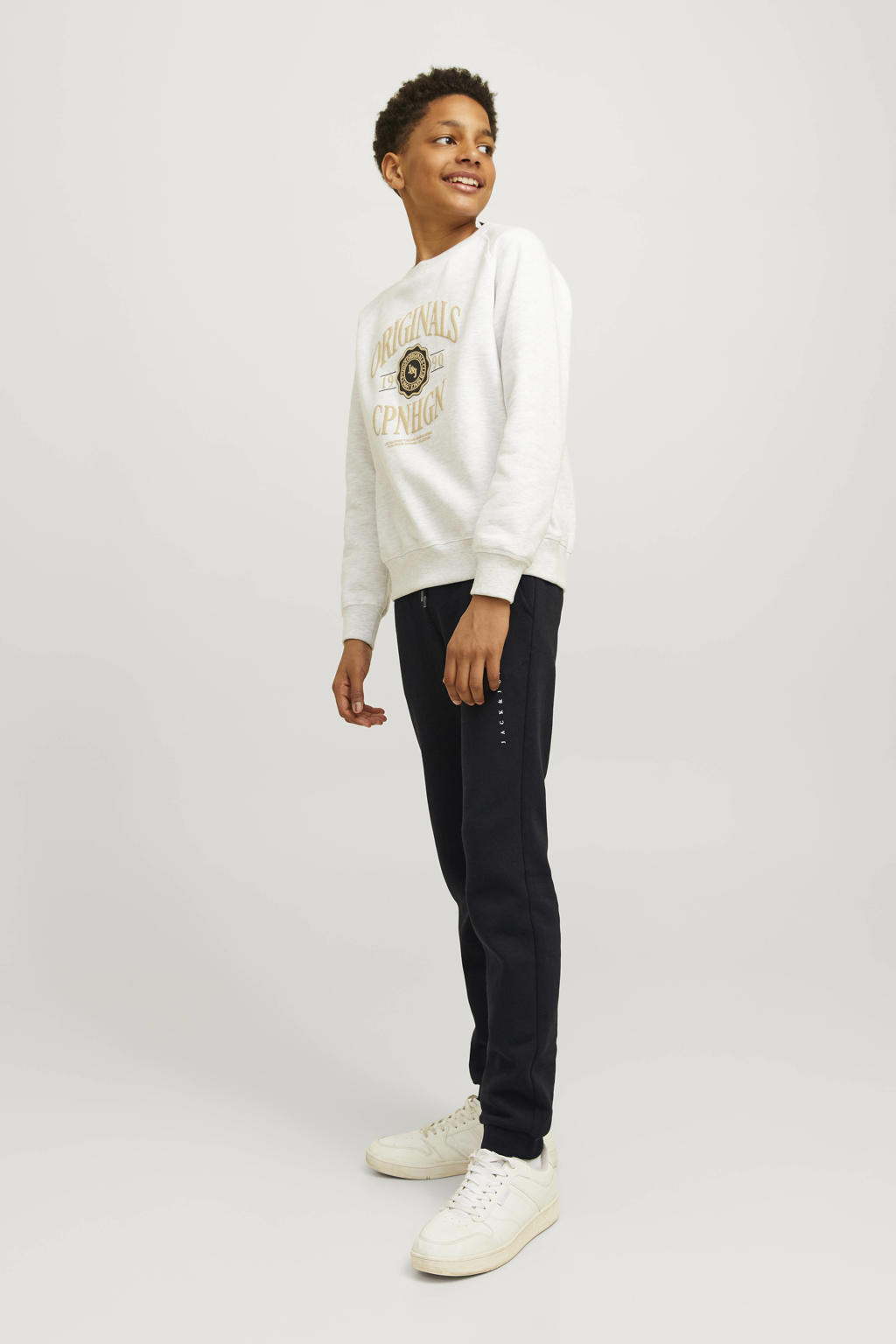 JACK & JONES JUNIOR slim sweatpants zwart