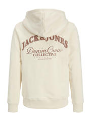 thumbnail: JACK & JONES JUNIOR hoodie met backprint ecru