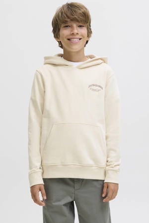 hoodie met backprint ecru
