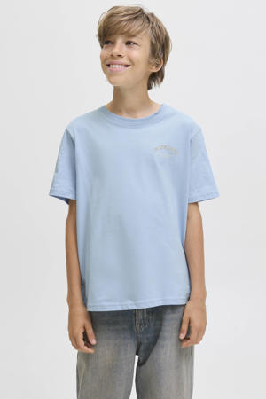 T-shirt met backprint lichtblauw