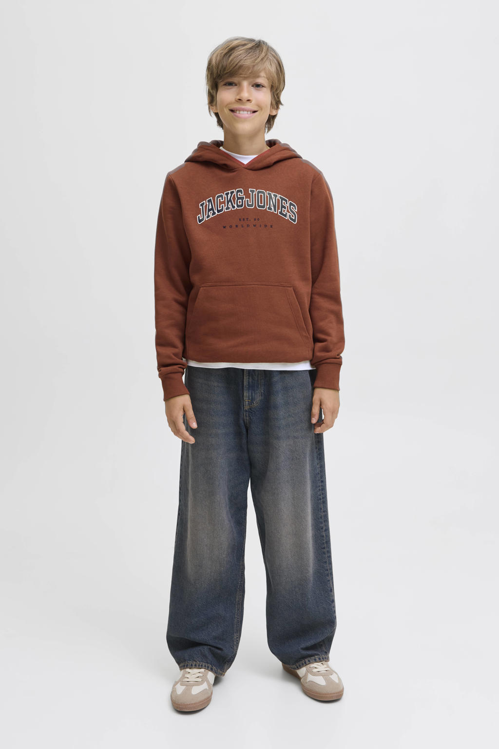 JACK & JONES JUNIOR hoodie roestbruin