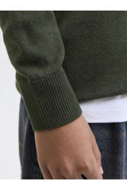 thumbnail: JACK & JONES JUNIOR trui donkergroen fijn gebreid