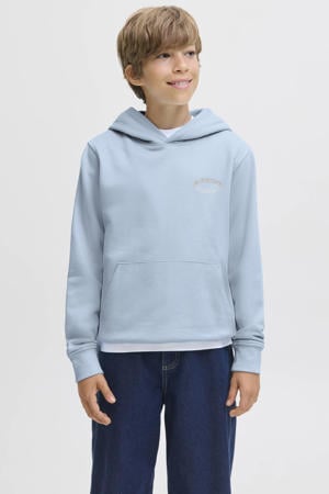 hoodie met backprint lichtblauw