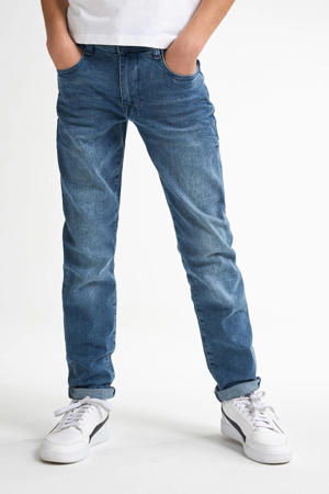 tapered jeans medium blue denim
