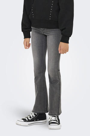 high waist flared jeans grey denim