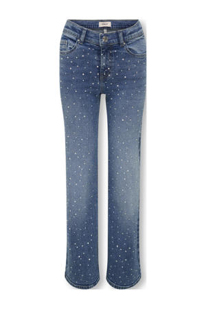 wide leg jeans medium blue denim