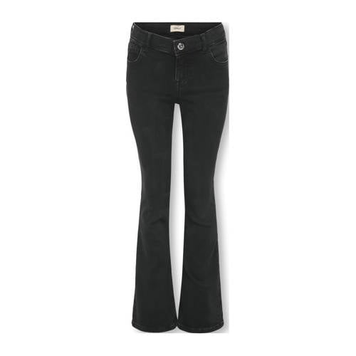KIDS ONLY GIRL flared jeans black denim Zwart Meisjes Stretchdenim Effen - maat 116 afbeelding