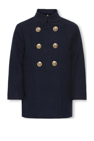 manteljas donkerblauw