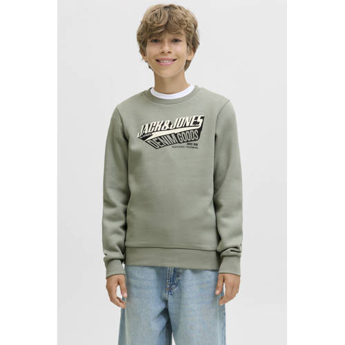 JACK & JONES JUNIOR sweater lichtgroen Logo - maat 140 afbeelding