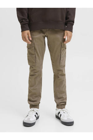 slim fit cargobroek bruin