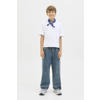 JACK & JONES JUNIOR high waist loose fit jeans medium blue denim