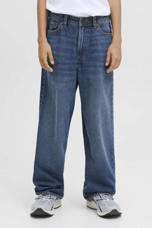 high waist exra baggy jeans dark blue denim