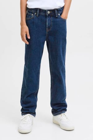 regular waist regular fit jeans dark blue denim
