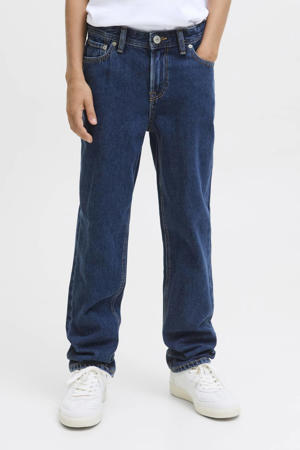 regular waist regular fit jeans dark blue denim