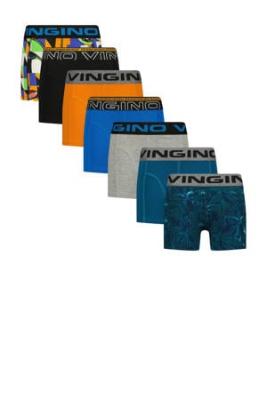 boxershort - set van 7 zwart/oranje/blauw