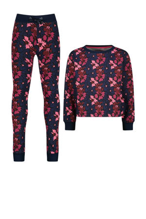 pyjamaset donkerblauw/roze