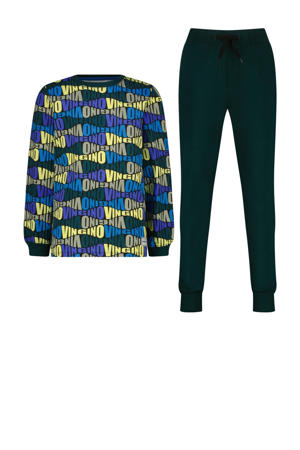   pyjamaset donkergroen