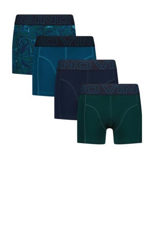 boxershort - set van 4 donkerblauw/donkergroen