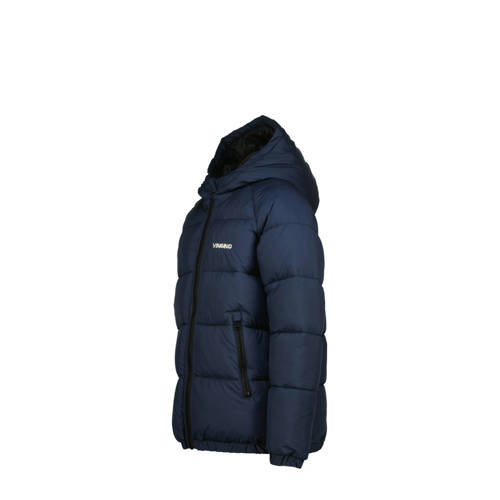 Vingino gewatteerde jas donkerblauw Jongens Polyester Capuchon Effen