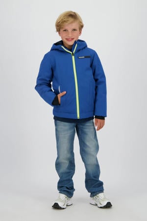 gewatteerde jas blauw
