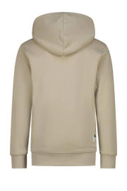 thumbnail: Beige jongens Vingino hoodie van katoen met effen, lange mouwen en capuchon