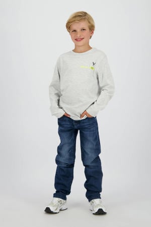 straight leg jeans medium blue denim