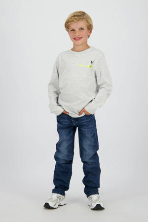 straight leg jeans medium blue denim