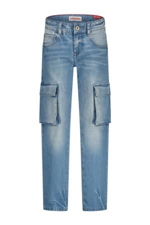 straight leg cargo jeans light blue denim