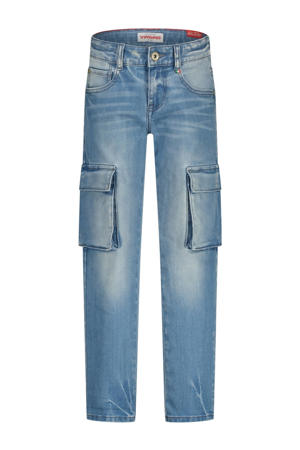 straight leg cargo jeans light blue denim