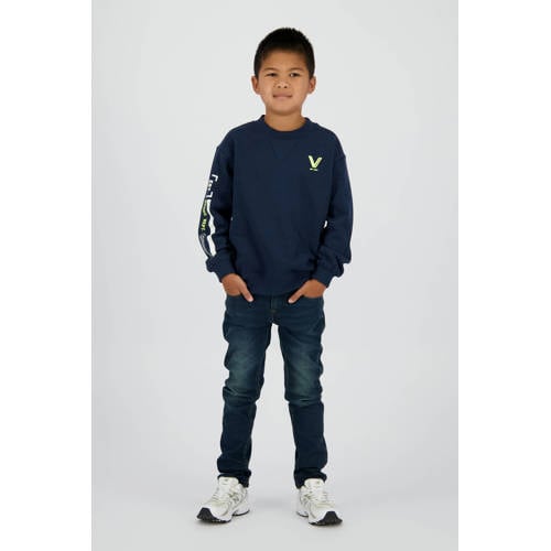 Vingino skinny jeans dark blue denim Blauw Jongens Katoen Effen