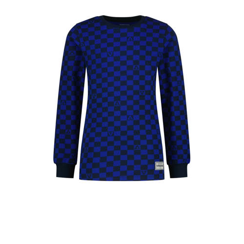 Vingino pyjama Wecko blauw Jongens Stretchkatoen Ronde hals All over print