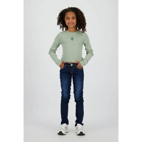 Vingino skinny jeans dark blue denim Blauw Meisjes Katoen Effen - maat 122 afbeelding