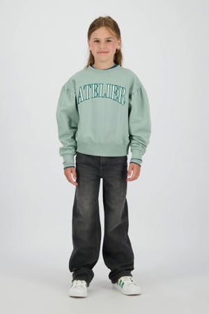 wide leg jeans grey denim