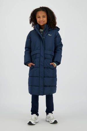 gewatteerde jas donkerblauw