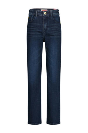 straight leg jeans dark blue denim