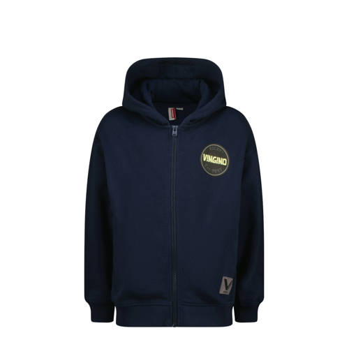 Vingino sweatvest donkerblauw Effen - maat 164 | Vest van Vingino afbeelding