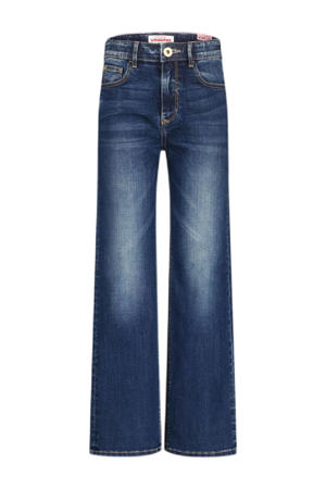 wide leg jeans dark blue denim