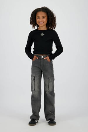 wide leg jeans black denim