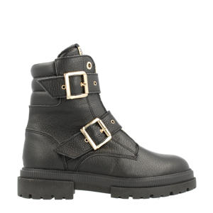 leren enkelboots zwart