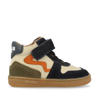 Develab Fist Step Mid Cut leren sneakers blauw/ecru/groen